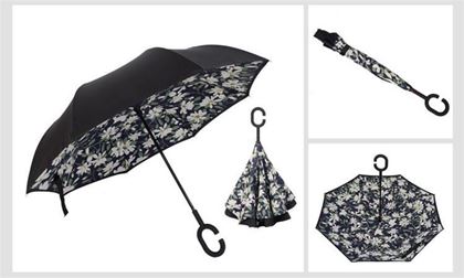 Obrázek z Obrácený deštník - bílé květy