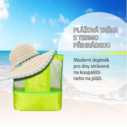 Obrázek z Plážová taška s termo přihrádkou - zelená