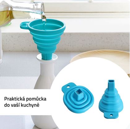 Obrázek z Skládací silikonový trychtýř
