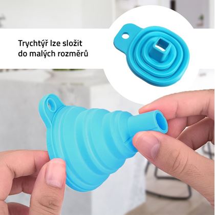 Obrázek z Skládací silikonový trychtýř