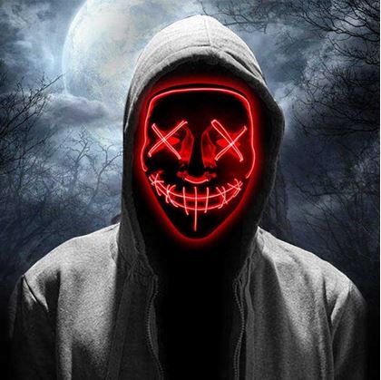 Obrázek z Děsivá svítící maska - červená