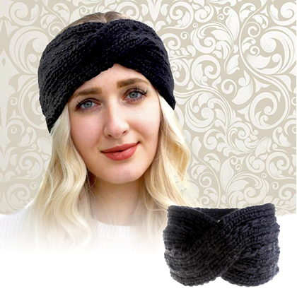 Pletená zimní čelenka