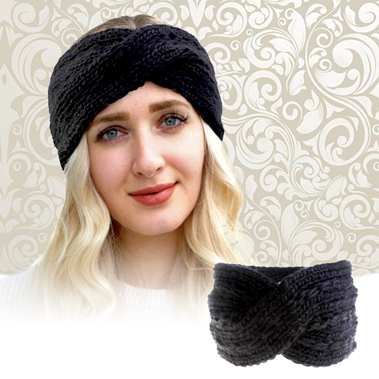 Pletená zimní čelenka
