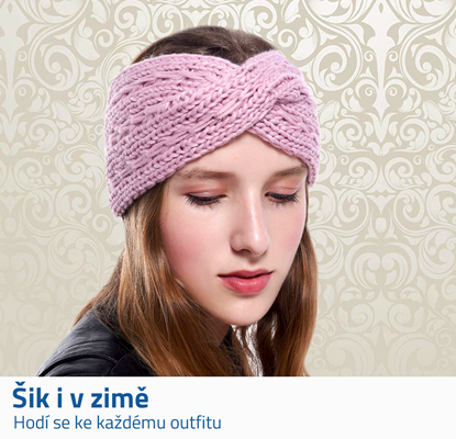 	Pletená zimní čelenka