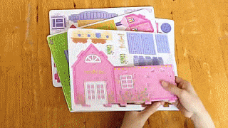 3D puzzle pro děti dům - fialový