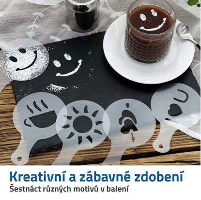 Šablony na zdobení kávy 16 ks