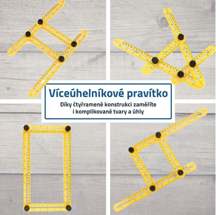 víceúhelníkové pravítko