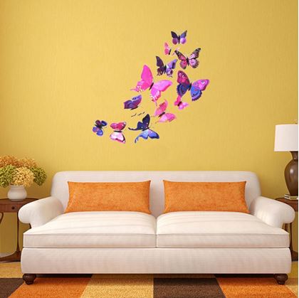 3D samolepky motýlci