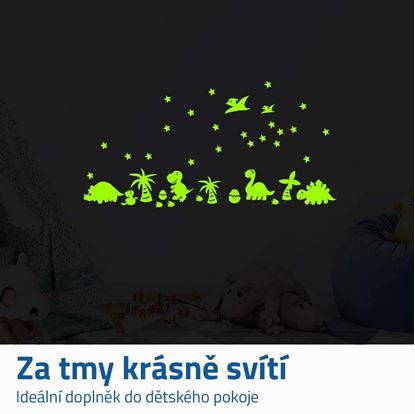 Svítící samolepky dinosauři