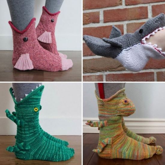 Obrázek z Pletené ponožky - žralok