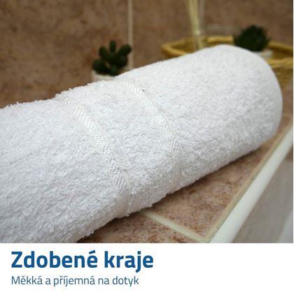 Obrázek z Osuška 100% bavlna 70 x 120 cm - bílá