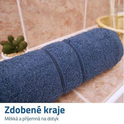 Obrázek z Osuška 100% bavlna 70 x 120 cm - modrá
