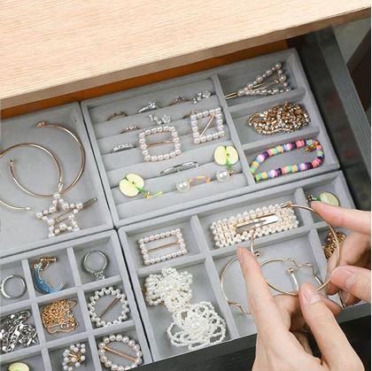Obrázek z Organizér na šperky do šuplíku - mini přihrádky