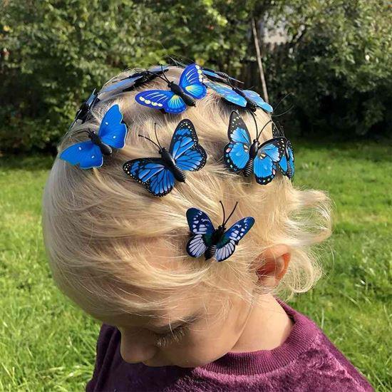 Obrázek z Sponky do vlasů motýlci 10 ks - modré