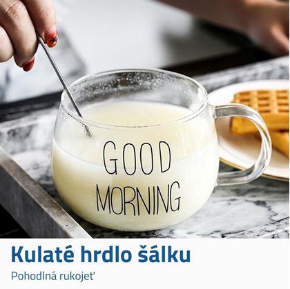 Obrázek z Skleněný hrnek Good morning