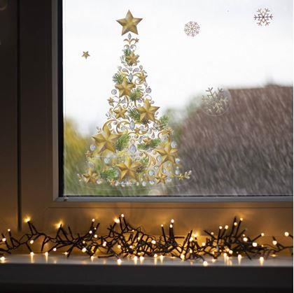 vánoční nálepky na okno