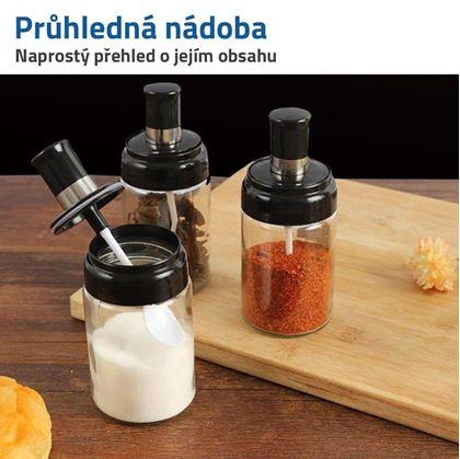 dóza na koření se lžičkou