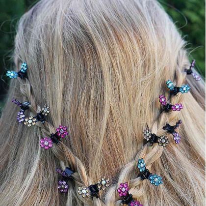 Obrázek z Sponky do vlasů kytičky 12 ks - fialové