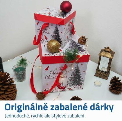 Obrázek z Dárková krabička 15 cm -  vánoční stromek