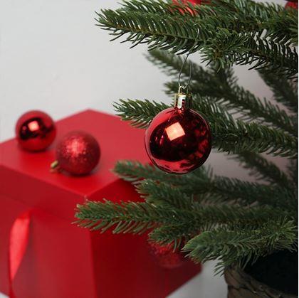 Obrázek z Sada vánočních ozdob 24 ks - červené