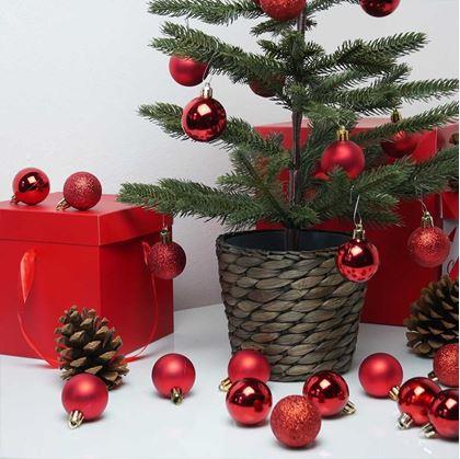 Obrázek z Sada vánočních ozdob 24 ks - červené