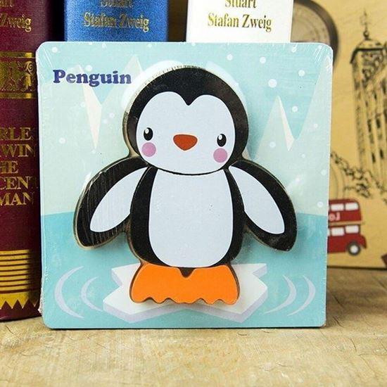 Obrázek z Dřevěné puzzle pro nejmenší - tučňák