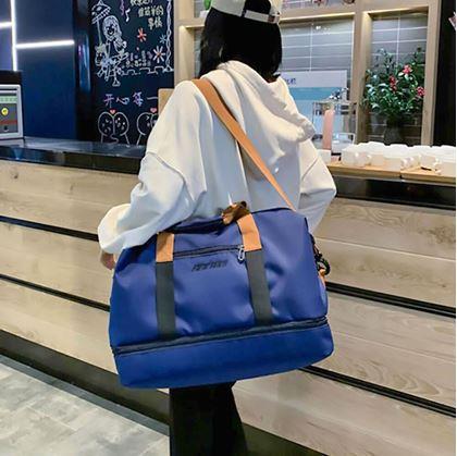 Cestovní taška s popruhem - modrá