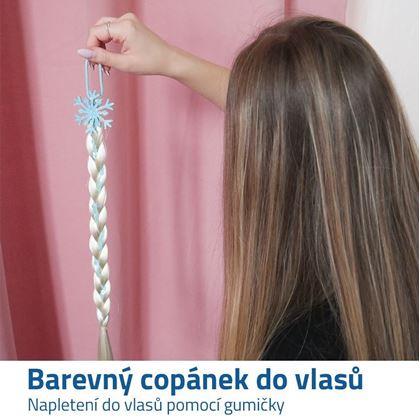 Dětský příčesek do vlasů copánek - sněhová vločka