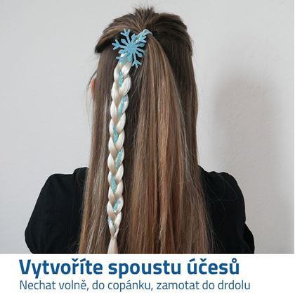 Dětský příčesek do vlasů copánek - sněhová vločka