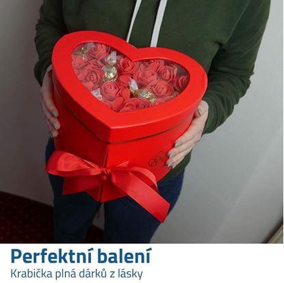 Obrázek Dvoupatrová dárková krabička - srdce