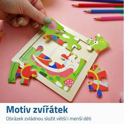 Obrázek z Dřevěné puzzle pro děti - šnek