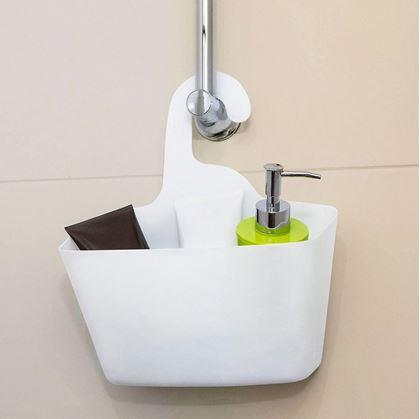 Obrázek z Závěsný box na koupelnové doplňky - bílý
