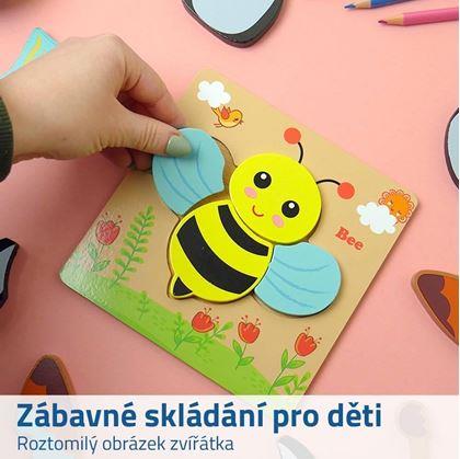 Dřevěné puzzle pro nejmenší - včelka