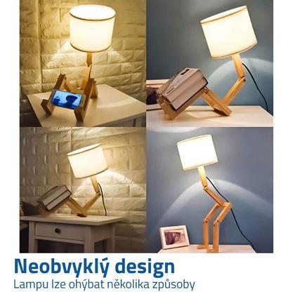 Obrázek z Dřevěná stolní lampa