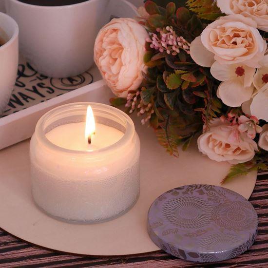Obrázek z Vonná svíčka ve skle - bílá, santalové dřevo
