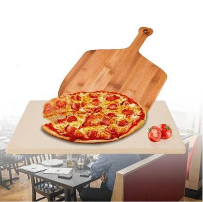 Obrázek Kámen na pizzu s dřevěnou špachtlí