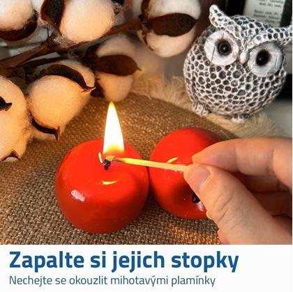 Obrázek z Dárková svíčka jablko 2 ks