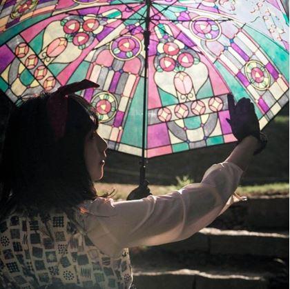 Deštník se vzorem - vitráž