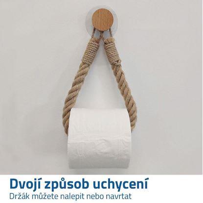 Držák na toaletní papír - lano