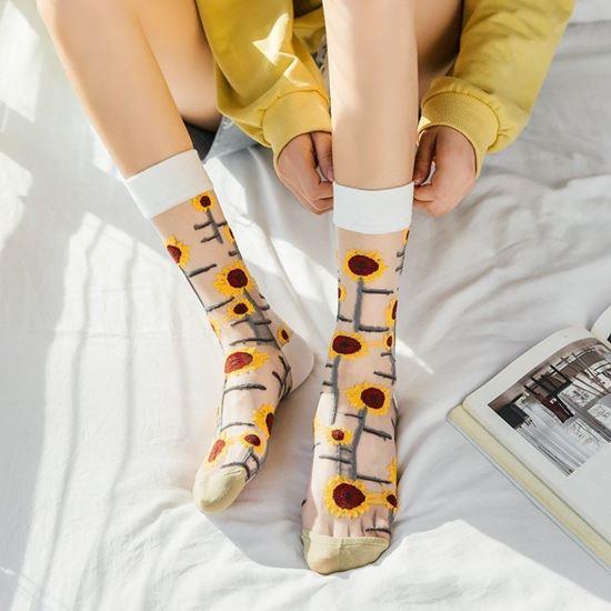 ponožky s květy