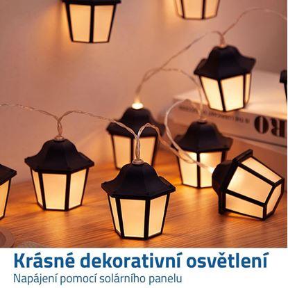 Solární LED řetěz - lucerny