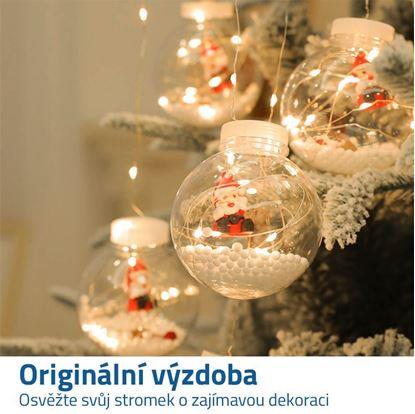 Vánoční svítící koule - santa