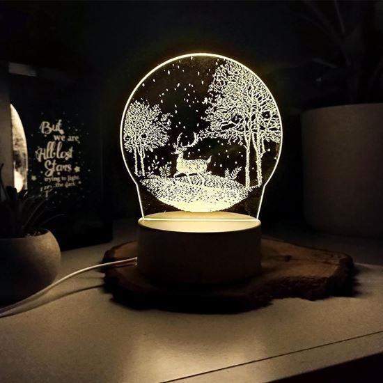 Dekorativní 3D lampa - jelen