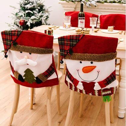  Vánoční potah na židli - sněhulák