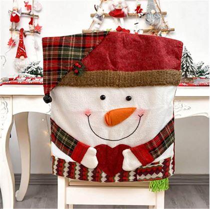  Vánoční potah na židli - sněhulák