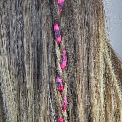 Barevný příčesek do vlasů - růžový