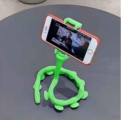 Držák telefonu - zelená chobotnice