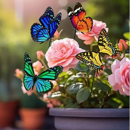 Obrázek z Zápich do květináče 24 ks - motýl