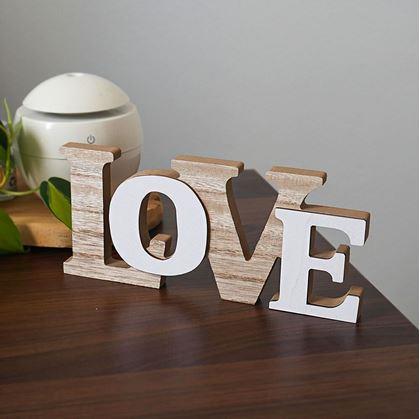Dřevěná dekorace LOVE