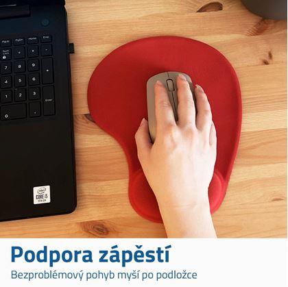 Obrázek z Ergonomická podložka pod myš - červená